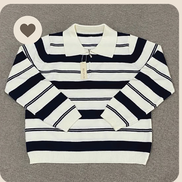 Sweater rajut garis Lily
